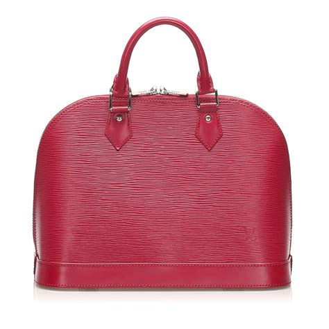 LOUIS VUITTON Epi Alma PM Castillan Red 